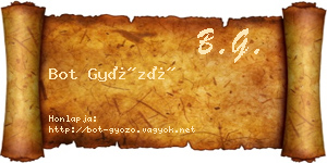 Bot Győző névjegykártya