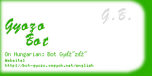 gyozo bot business card